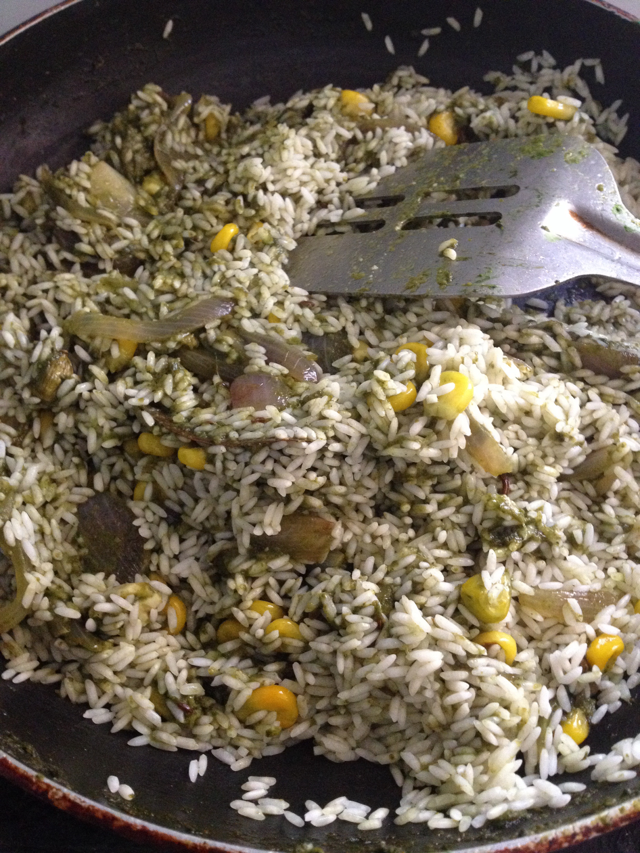 Sweet Corm palak Biryani3