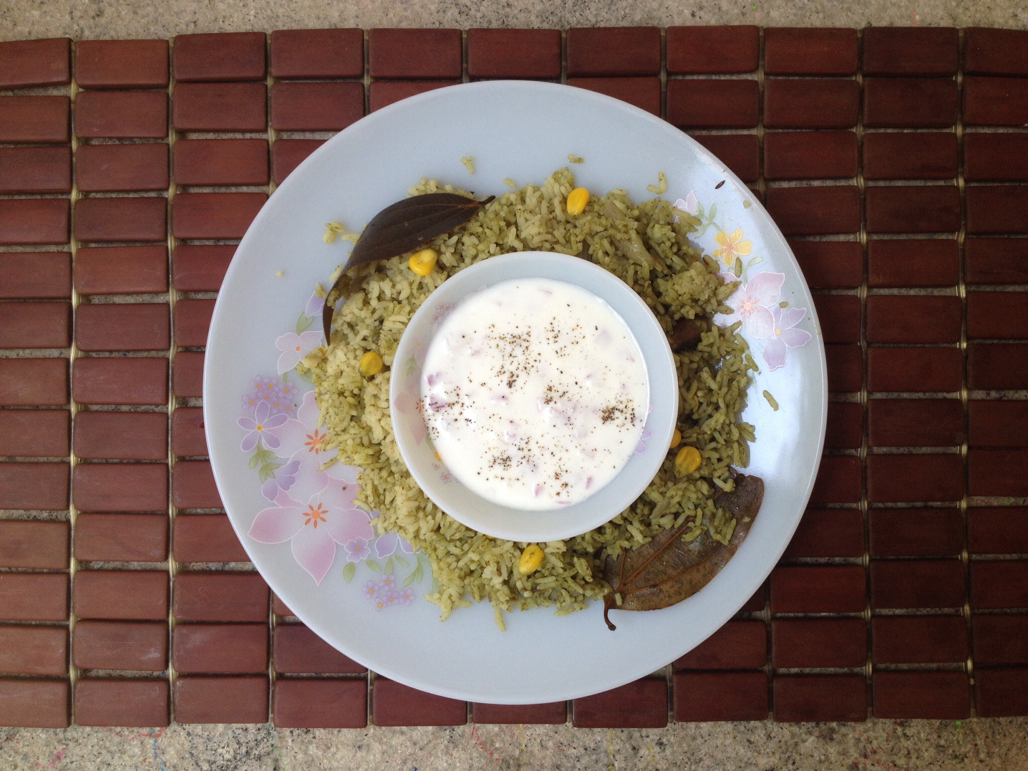 Sweet Corm palak Biryani5